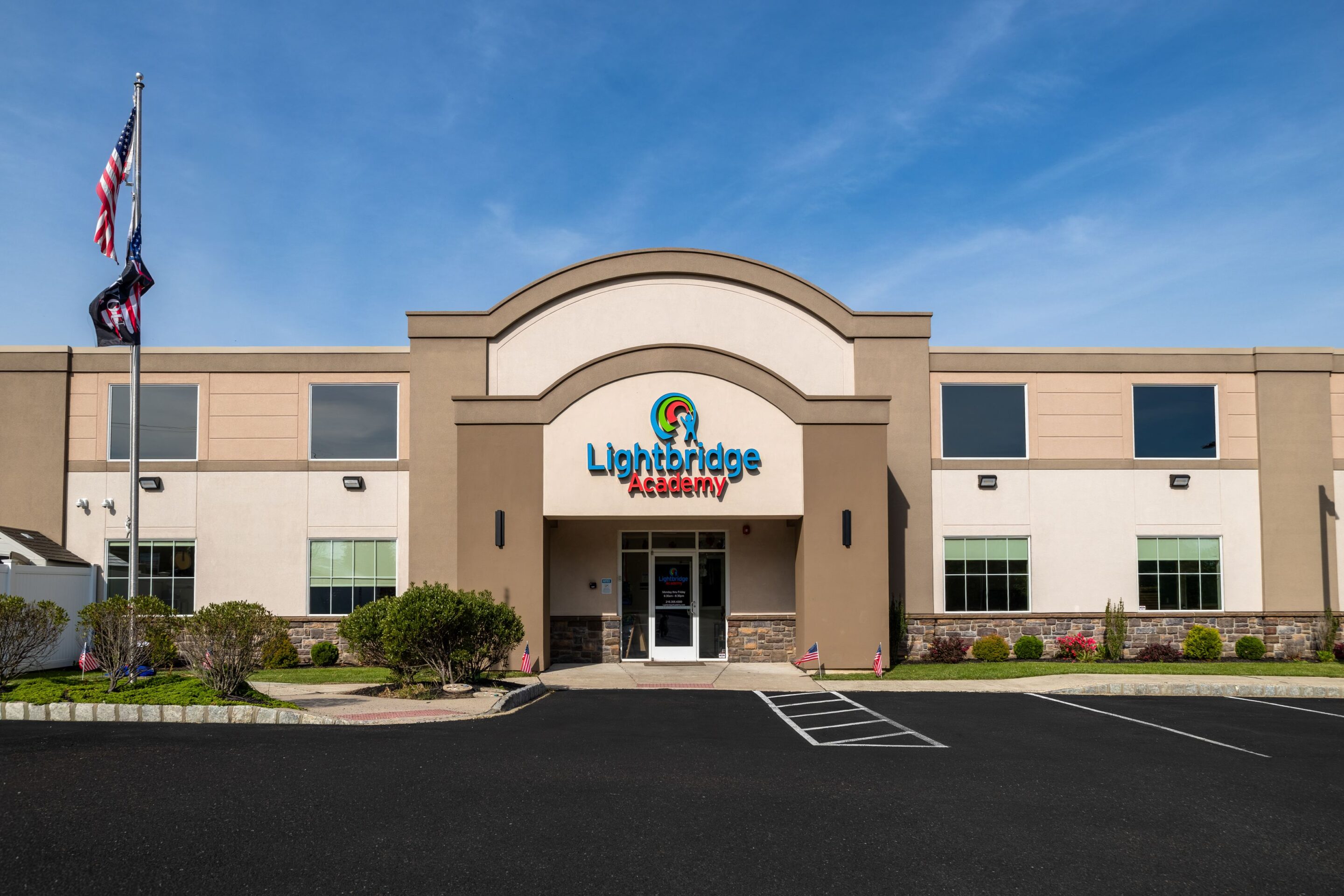 Front of the center of Lightbridge Academy in Doylestown PA