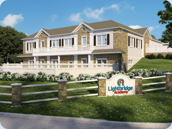 The outside of a Lightbridge Academy.