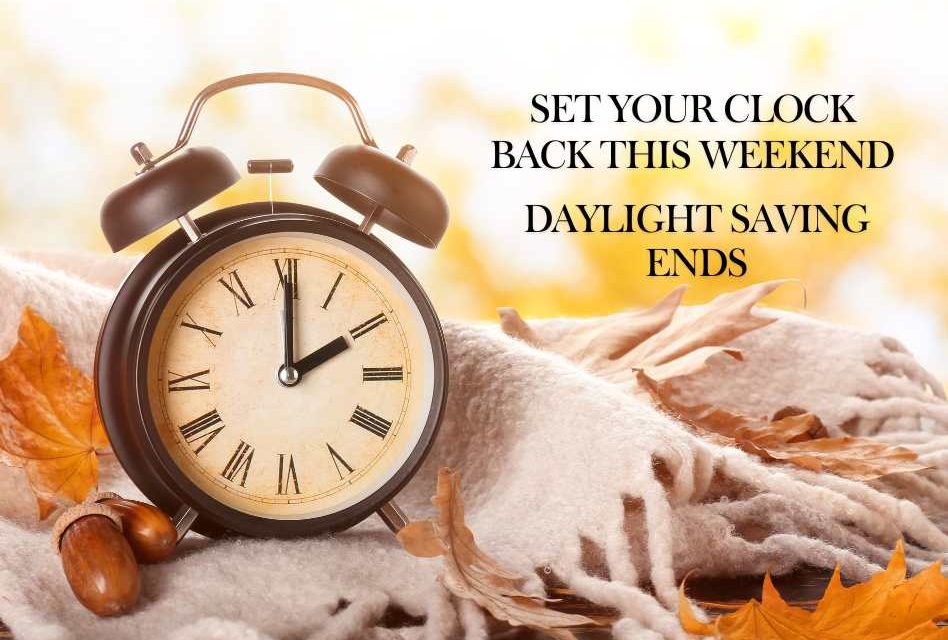 Daylight Saving Time - Fall Back!!