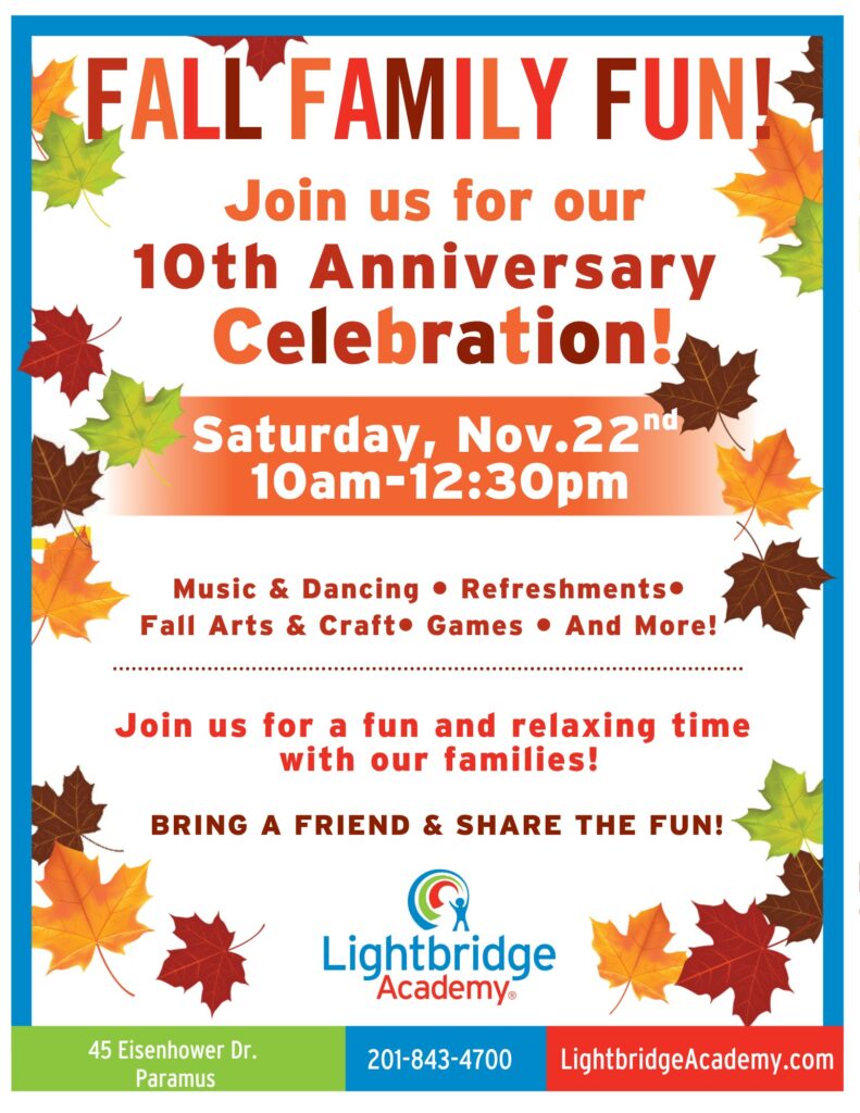 We’re celebrating 10 wonderful years — and you’re invited! Bring your family and friends on Saturday, Nov 22nd from 10am - 1230pm.